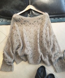 CADBURY | ﾓﾍｱｶｷﾞ編みﾙｰｽﾞｼﾙｴｯﾄﾆｯﾄ(ニット/セーター)