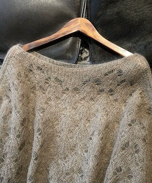 CADBURY(キャドバリー)の「モヘアカギ編みルーズシルエットニット(ニット/セーター・レディース・グレー・X-LARGE/LARGE/MEDIUM/SMALL)」の2枚目の写真