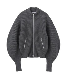 JOHN LAWRENCE SULLIVAN（ジョンローレンスサリバン）の「RIBED MASSIVE ROUNDED SLEEVE ZIP-UP KNIT JACKET（ニット/セーター）」