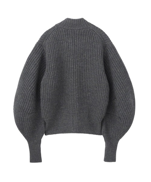 JOHN LAWRENCE SULLIVAN(ジョンローレンスサリバン)の「RIBED MASSIVE ROUNDED SLEEVE ZIP-UP KNIT JACKET(ニット/セーター・メンズ・グレー/ブラック/カーキ・SMALL/MEDIUM/LARGE)」の5枚目の写真