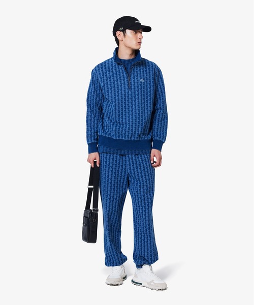 LACOSTE（ラコステ）の「インディゴスウェットモノグラムトラックパンツ（スウェットパンツ・メンズ・ライトインディゴブルー/インディゴブルー・38/46/42）」の3枚目の写真