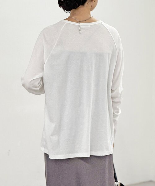 RIVE DROITE(リヴドロワ)の「【ヴィンテージライクな着こなしに】ヴィンテージロゴTee(Tシャツ/カットソー・レディース・オフホワイト/チャコールグレー/モカ・FREE)」の10枚目の写真
