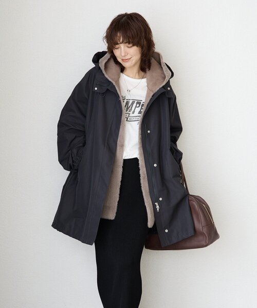 RIVE DROITE(リヴドロワ)の「【ヴィンテージライクな着こなしに】ヴィンテージロゴTee(Tシャツ/カットソー・レディース・オフホワイト/チャコールグレー/モカ・FREE)」の18枚目の写真