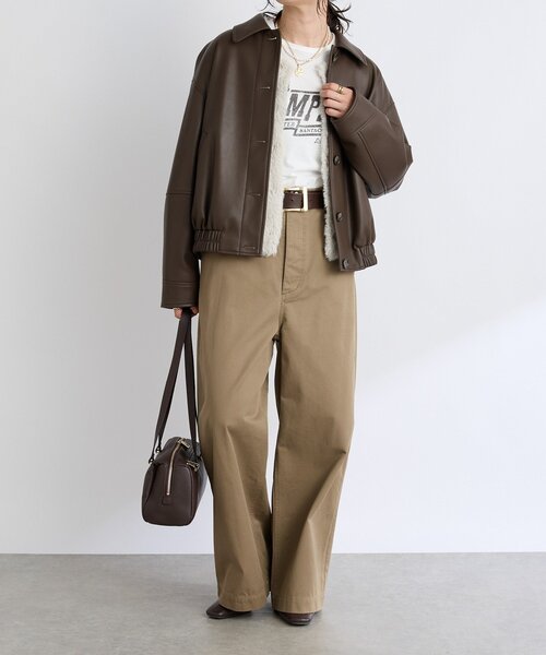 RIVE DROITE(リヴドロワ)の「【ヴィンテージライクな着こなしに】ヴィンテージロゴTee(Tシャツ/カットソー・レディース・オフホワイト/チャコールグレー/モカ・FREE)」の21枚目の写真