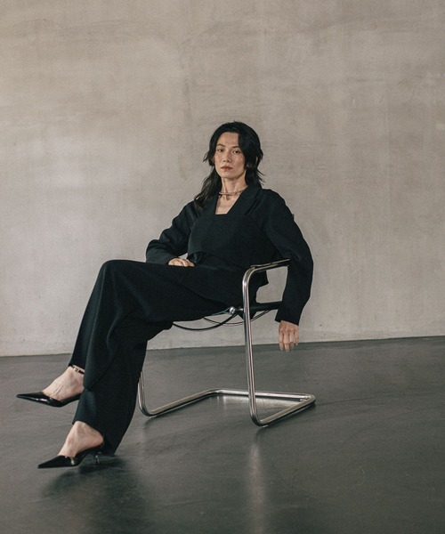 LEPSIM（レプシィム）の「《オフィスライン》オーバーテーラードジャケット　582128（テーラードジャケット・レディース・グレー/ブラウン/ブラック・FREE）」の9枚目の写真