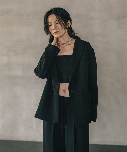 LEPSIM（レプシィム）の「《オフィスライン》オーバーテーラードジャケット　582128（テーラードジャケット・レディース・グレー/ブラウン/ブラック・FREE）」の13枚目の写真