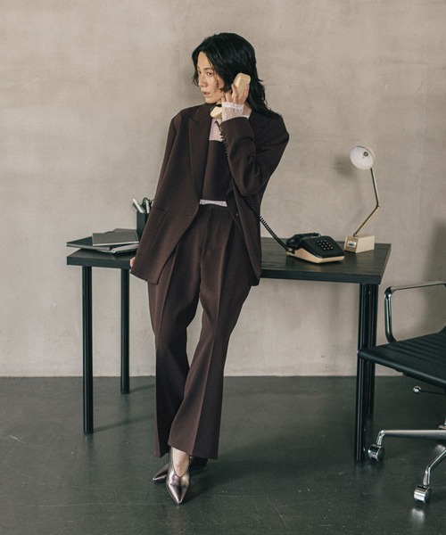 LEPSIM（レプシィム）の「《オフィスライン》オーバーテーラードジャケット　582128（テーラードジャケット・レディース・グレー/ブラウン/ブラック・FREE）」の15枚目の写真