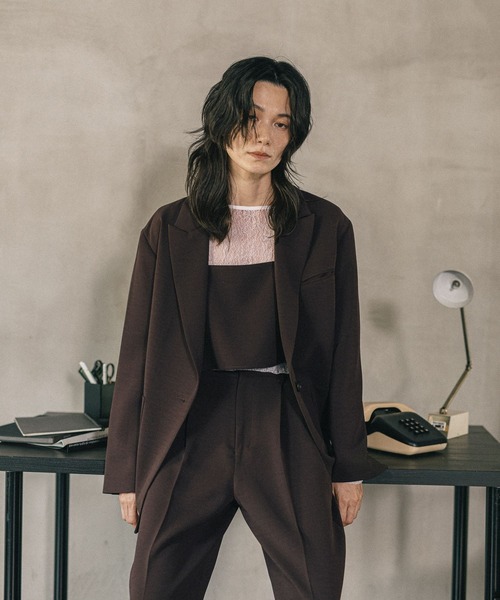 LEPSIM（レプシィム）の「《オフィスライン》オーバーテーラードジャケット　582128（テーラードジャケット・レディース・グレー/ブラウン/ブラック・FREE）」の14枚目の写真