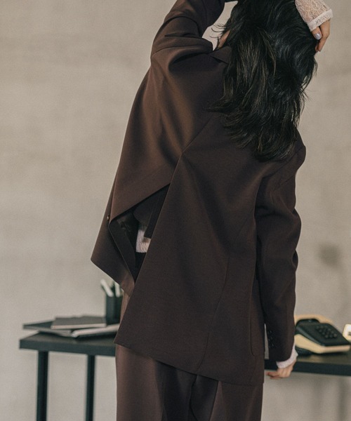 LEPSIM（レプシィム）の「《オフィスライン》オーバーテーラードジャケット　582128（テーラードジャケット・レディース・グレー/ブラウン/ブラック・FREE）」の17枚目の写真