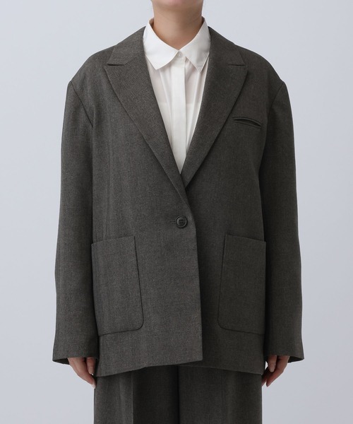 LEPSIM（レプシィム）の「《オフィスライン》オーバーテーラードジャケット　582128（テーラードジャケット・レディース・グレー/ブラウン/ブラック・FREE）」の21枚目の写真