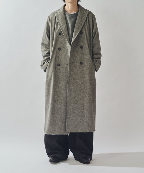 Lui's(ルイス)の「DOUBLE BREASTED CHESTER COAT/チェスターコート(チェスターコート・メンズ・ブラック/モカ・M/S)」の20枚目の写真