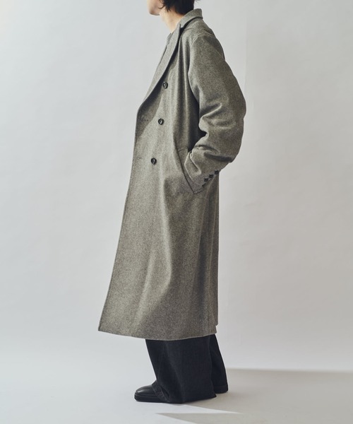 Lui's(ルイス)の「DOUBLE BREASTED CHESTER COAT/チェスターコート(チェスターコート・メンズ・ブラック/モカ・M/S)」の21枚目の写真