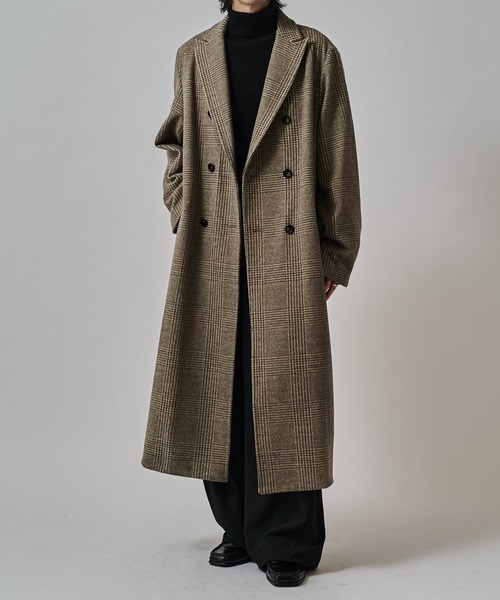 Lui's(ルイス)の「DOUBLE BREASTED CHESTER COAT/チェスターコート(チェスターコート・メンズ・ブラック/モカ・M/S)」の15枚目の写真