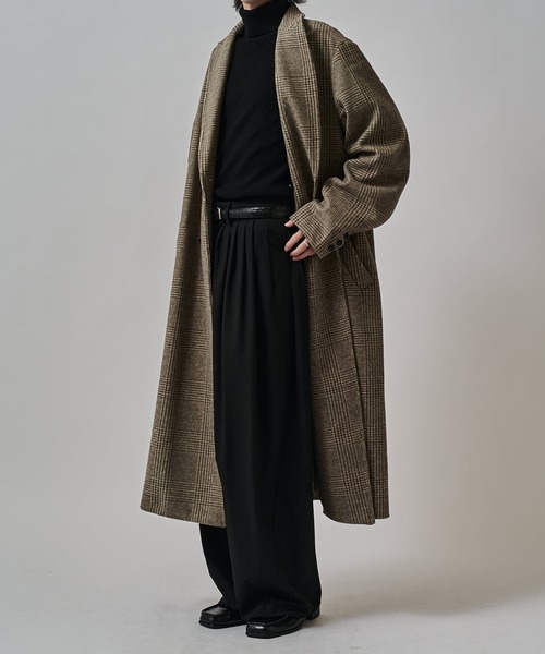 Lui's(ルイス)の「DOUBLE BREASTED CHESTER COAT/チェスターコート(チェスターコート・メンズ・ブラック/モカ・M/S)」の17枚目の写真