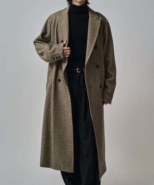Lui's(ルイス)の「DOUBLE BREASTED CHESTER COAT/チェスターコート(チェスターコート・メンズ・ブラック/モカ・M/S)」の8枚目の写真