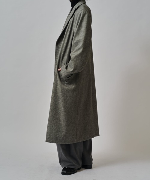 Lui's(ルイス)の「DOUBLE BREASTED CHESTER COAT/チェスターコート(チェスターコート・メンズ・ブラック/モカ・M/S)」の3枚目の写真