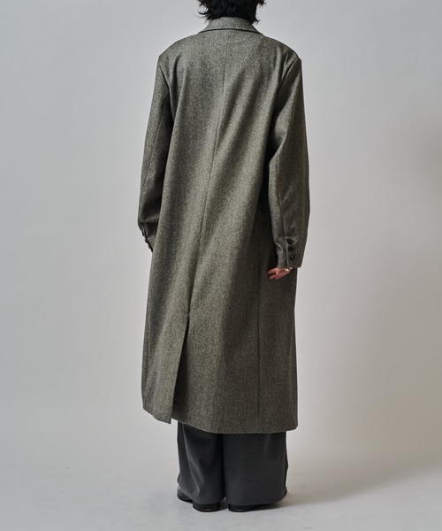 Lui's(ルイス)の「DOUBLE BREASTED CHESTER COAT/チェスターコート(チェスターコート・メンズ・ブラック/モカ・M/S)」の4枚目の写真