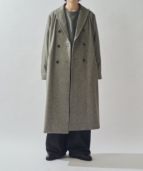 Lui's(ルイス)の「DOUBLE BREASTED CHESTER COAT/チェスターコート(チェスターコート・メンズ・ブラック/モカ・M/S)」の19枚目の写真