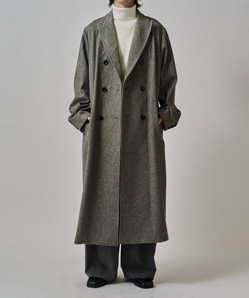 Lui's(ルイス)の「DOUBLE BREASTED CHESTER COAT/チェスターコート(チェスターコート・メンズ・ブラック/モカ・M/S)」の5枚目の写真