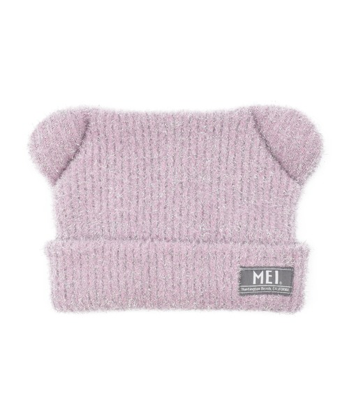 MEI(メイ)の「MEI/メイ ビーニー MEI BEAR WATCH くま耳ニット帽 253099604(ニットキャップ/ビーニー・レディース・ライトグレー/ブラック/ピンク・FREE)」の3枚目の写真