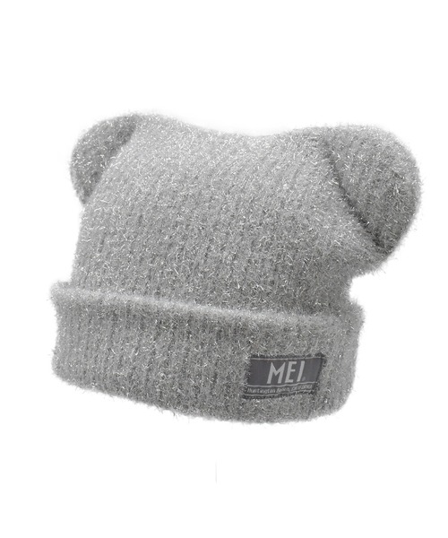 MEI(メイ)の「MEI/メイ ビーニー MEI BEAR WATCH くま耳ニット帽 253099604(ニットキャップ/ビーニー・レディース・ライトグレー/ブラック/ピンク・FREE)」の2枚目の写真