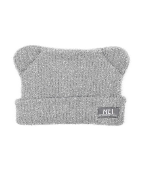MEI(メイ)の「MEI/メイ ビーニー MEI BEAR WATCH くま耳ニット帽 253099604(ニットキャップ/ビーニー・レディース・ライトグレー/ブラック/ピンク・FREE)」の7枚目の写真