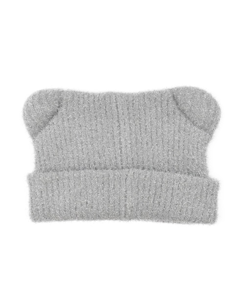 MEI(メイ)の「MEI/メイ ビーニー MEI BEAR WATCH くま耳ニット帽 253099604(ニットキャップ/ビーニー・レディース・ライトグレー/ブラック/ピンク・FREE)」の6枚目の写真