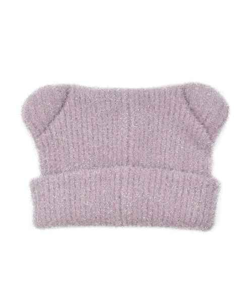 MEI(メイ)の「MEI/メイ ビーニー MEI BEAR WATCH くま耳ニット帽 253099604(ニットキャップ/ビーニー・レディース・ライトグレー/ブラック/ピンク・FREE)」の4枚目の写真