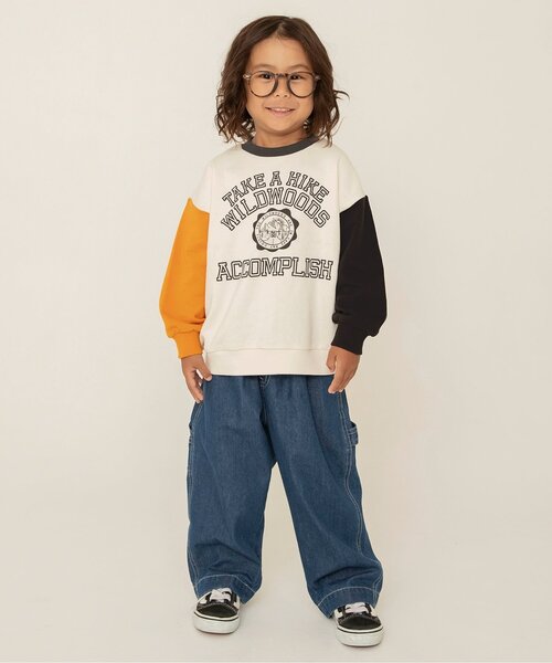 BREEZE（ブリーズ）の「【WEB限定】カレッジロゴトレーナー_ジュニア対応（スウェット・キッズ・ブラウン/ピンク/キナリ/ネイビー/イエロー/チャコール/グレー/サックスブルー/レッド/グリーン・130/90/100/150/110/140/160/120）」の13枚目の写真