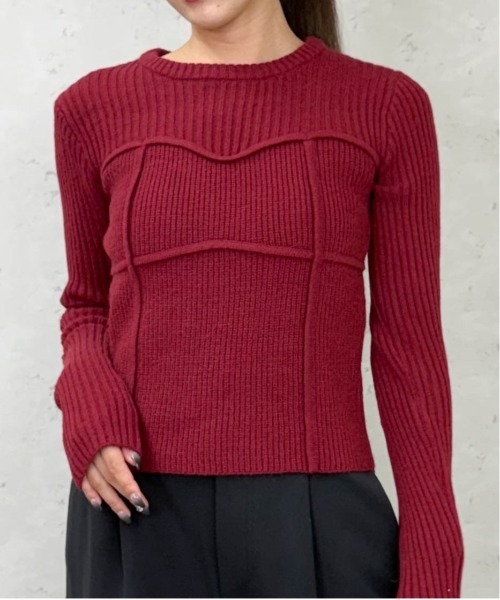 Per sist ence(パーシエンス)の「アルパカタッチ7Gビスチェデザインプルオーバー(ニット/セーター・レディース・グレー/ブラック/アイボリー/レッド/モカ・ONE SIZE)」の5枚目の写真