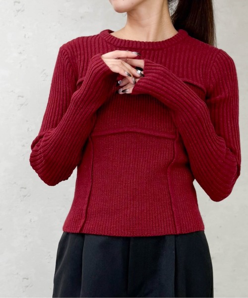 Per sist ence(パーシエンス)の「アルパカタッチ7Gビスチェデザインプルオーバー(ニット/セーター・レディース・グレー/ブラック/アイボリー/レッド/モカ・ONE SIZE)」の16枚目の写真