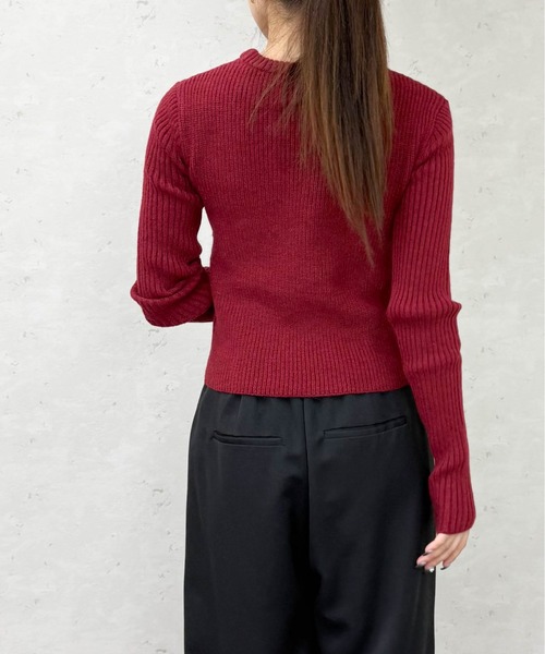 Per sist ence(パーシエンス)の「アルパカタッチ7Gビスチェデザインプルオーバー(ニット/セーター・レディース・グレー/ブラック/アイボリー/レッド/モカ・ONE SIZE)」の22枚目の写真