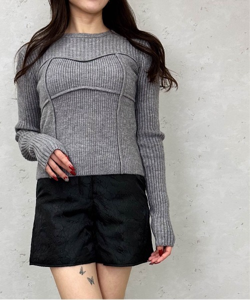 Per sist ence(パーシエンス)の「アルパカタッチ7Gビスチェデザインプルオーバー(ニット/セーター・レディース・グレー/ブラック/アイボリー/レッド/モカ・ONE SIZE)」の7枚目の写真