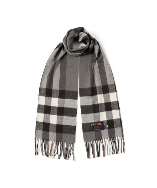 TWEED MILL（ツイードミル）の「TWEED MILL / チェック ウール ストール（マフラー・レディース・ブルー/グレー/グリーン/ブラック・ONE SIZE）」の7枚目の写真