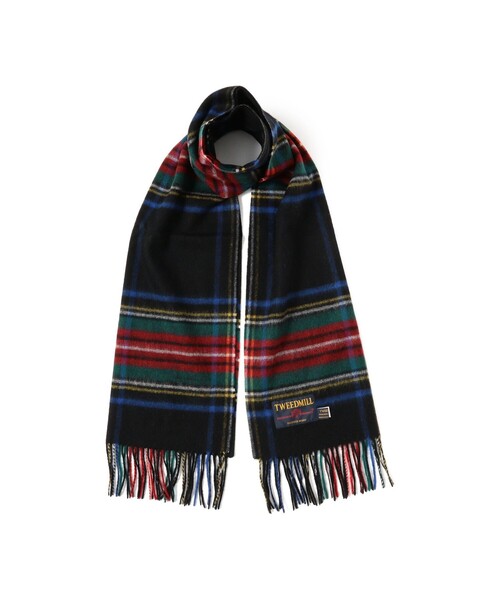 TWEED MILL（ツイードミル）の「TWEED MILL / チェック ウール ストール（マフラー・レディース・ブルー/グレー/グリーン/ブラック・ONE SIZE）」の10枚目の写真