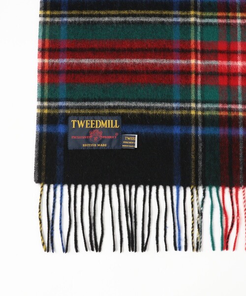 TWEED MILL（ツイードミル）の「TWEED MILL / チェック ウール ストール（マフラー・レディース・ブルー/グレー/グリーン/ブラック・ONE SIZE）」の12枚目の写真