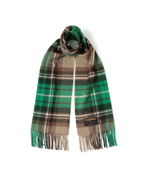 TWEED MILL（ツイードミル）の「TWEED MILL / チェック ウール ストール（マフラー・レディース・ブルー/グレー/グリーン/ブラック・ONE SIZE）」の13枚目の写真