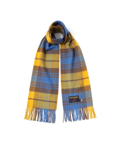 TWEED MILL（ツイードミル）の「TWEED MILL / チェック ウール ストール（マフラー・レディース・ブルー/グレー/グリーン/ブラック・ONE SIZE）」の16枚目の写真