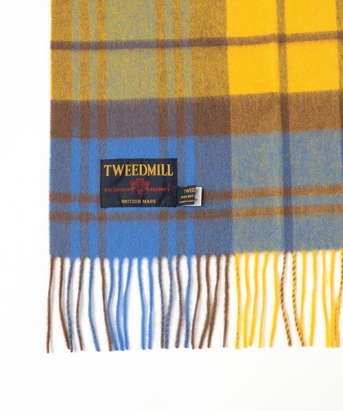 TWEED MILL（ツイードミル）の「TWEED MILL / チェック ウール ストール（マフラー・レディース・ブルー/グレー/グリーン/ブラック・ONE SIZE）」の18枚目の写真