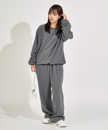 THOUSAND MILE（サウザンドマイル）の「THOUSAND MILE/サウザンドマイル CREW NECK LONG SLEEVE T-SHIRT＆LONG PANTS 両面フリース セットアップ（セットアップ）」