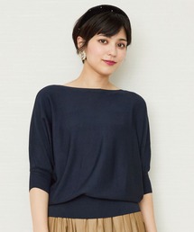 JETSET SOLO PLUS （ジェットセットソロプラス）の「【JETSET SOLO PLUS】タックリブデザイン ドルマンスリーブ ニット（ニット/セーター）」