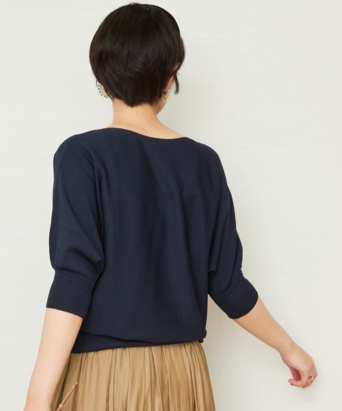 JETSET SOLO PLUS （ジェットセットソロプラス）の「【JETSET SOLO PLUS】タックリブデザイン ドルマンスリーブ ニット（ニット/セーター・レディース・ブルー/ネイビー/ブルーグレー/ボルドー・FREE）」の13枚目の写真