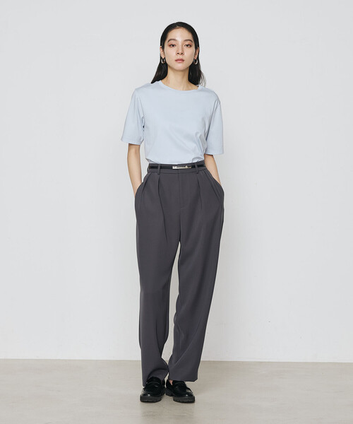 COMME CA（コムサ）の「アルビ二スタスムース Tシャツ（Tシャツ/カットソー・レディース・ホワイト/サックスブルー・9号）」の6枚目の写真