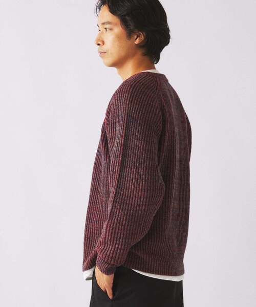 セール】コントラスト リブ クルーネック ニット（ニット/セーター