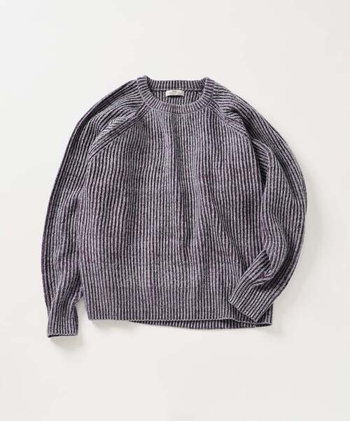 JOURNAL STANDARD relume(ジャーナルスタンダード レリューム)の「コントラスト リブ クルーネック ニット(ニット/セーター・メンズ・オレンジ/パープル/レッド/グリーン・LARGE/MEDIUM)」の5枚目の写真
