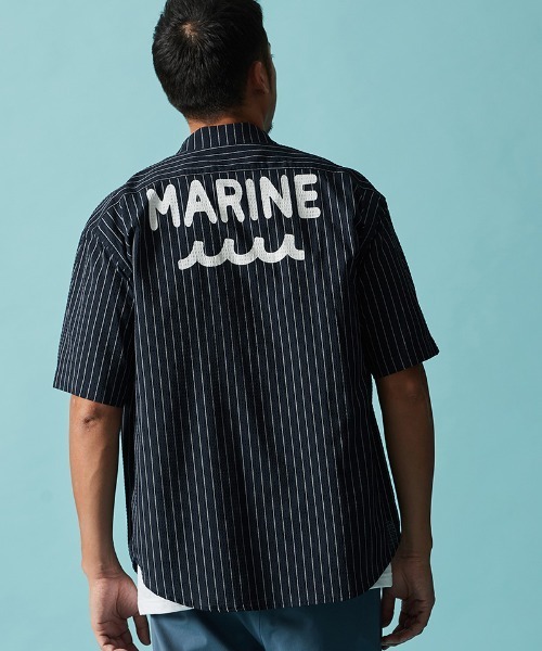 ACANTHUS(アカンサス)の「mhs2437- Dot Air(R) Zip Up S-S Shirt ZIP半袖シャツ(MA2604)(シャツ/ブラウス・メンズ・ホワイト系その他/ブラック/ネイビー系・S/M/L/XL)」の5枚目の写真