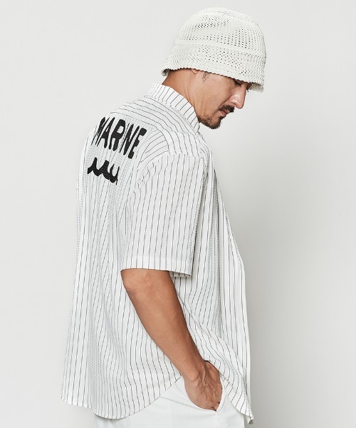 ACANTHUS(アカンサス)の「mhs2437- Dot Air(R) Zip Up S-S Shirt ZIP半袖シャツ(MA2604)(シャツ/ブラウス・メンズ・ホワイト系その他/ブラック/ネイビー系・S/M/L/XL)」の9枚目の写真