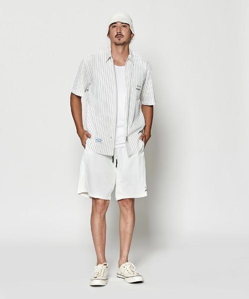 ACANTHUS(アカンサス)の「mhs2437- Dot Air(R) Zip Up S-S Shirt ZIP半袖シャツ(MA2604)(シャツ/ブラウス・メンズ・ホワイト系その他/ブラック/ネイビー系・S/M/L/XL)」の12枚目の写真