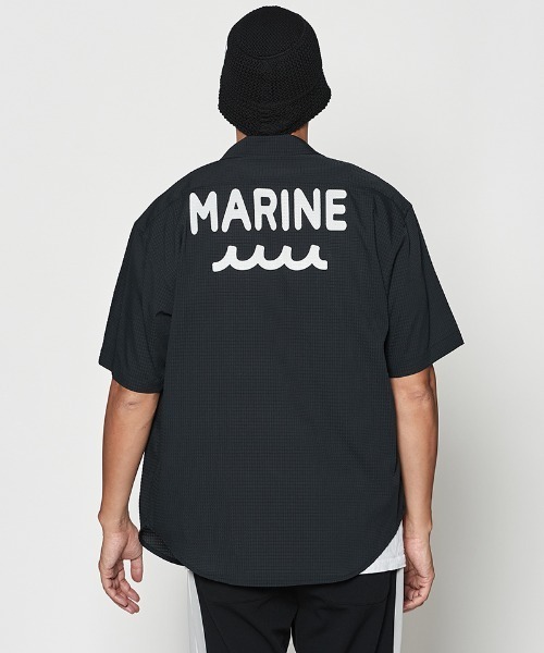 ACANTHUS(アカンサス)の「mhs2437- Dot Air(R) Zip Up S-S Shirt ZIP半袖シャツ(MA2604)(シャツ/ブラウス・メンズ・ホワイト系その他/ブラック/ネイビー系・S/M/L/XL)」の15枚目の写真