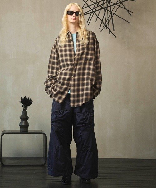 新品未使用　メゾンスペシャル　ギャザーカーブスウィッチングワイドパンツ UNISEX》Gather Curved Switching Wide Pants/ギャザーカーブ